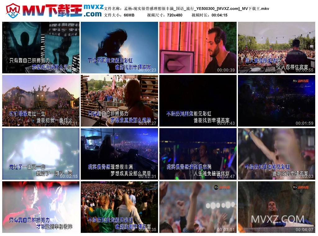 孟杨-现实很骨感理想很丰满_国语_流行_YE500300